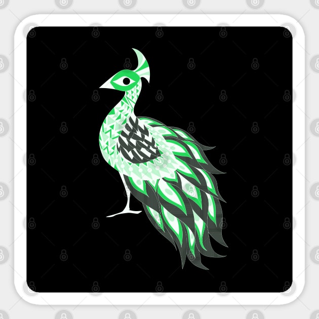 eco phoenix peacock rising ecopop Sticker by jorge_lebeau